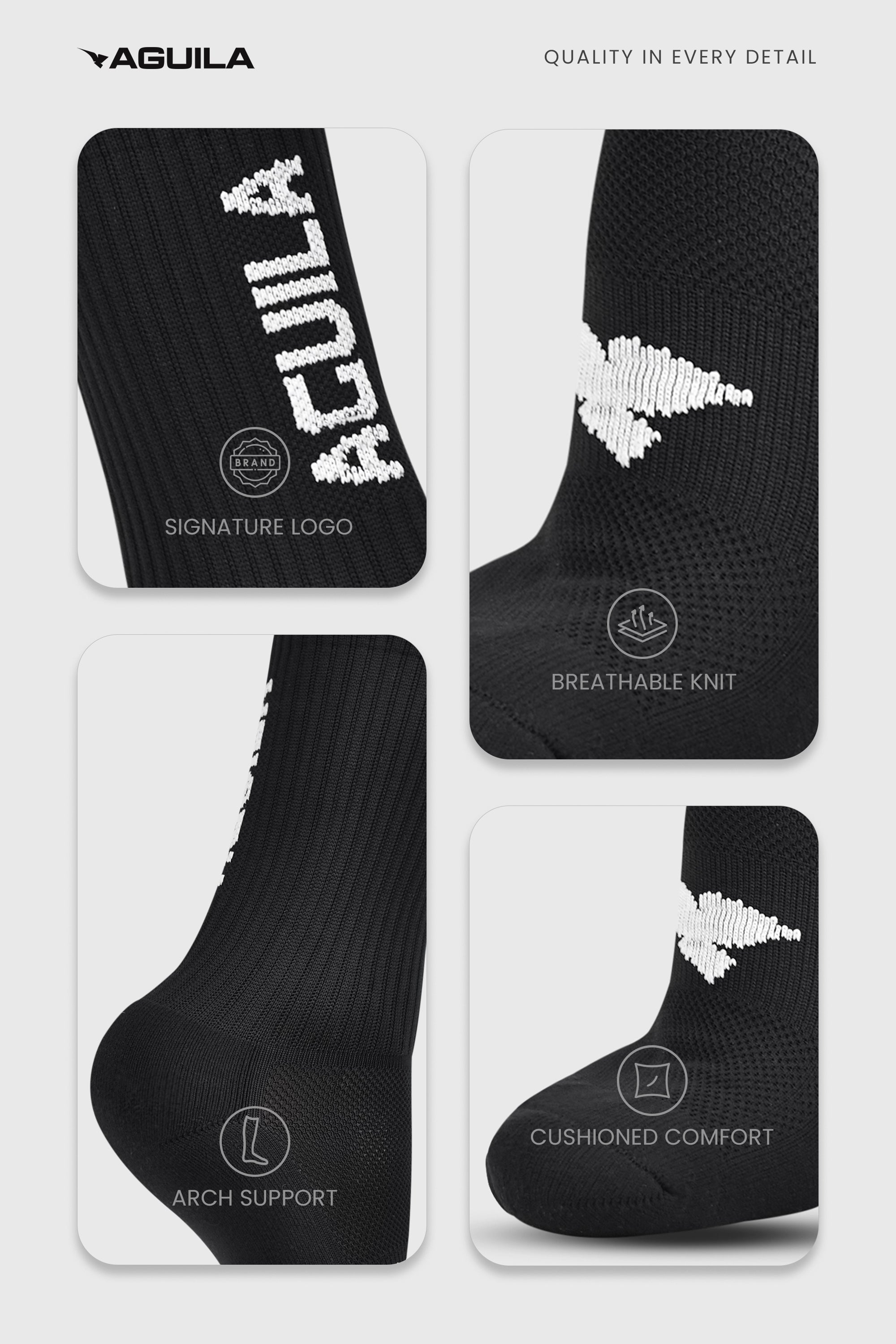 AGUILA LONG SOCKS BLACK