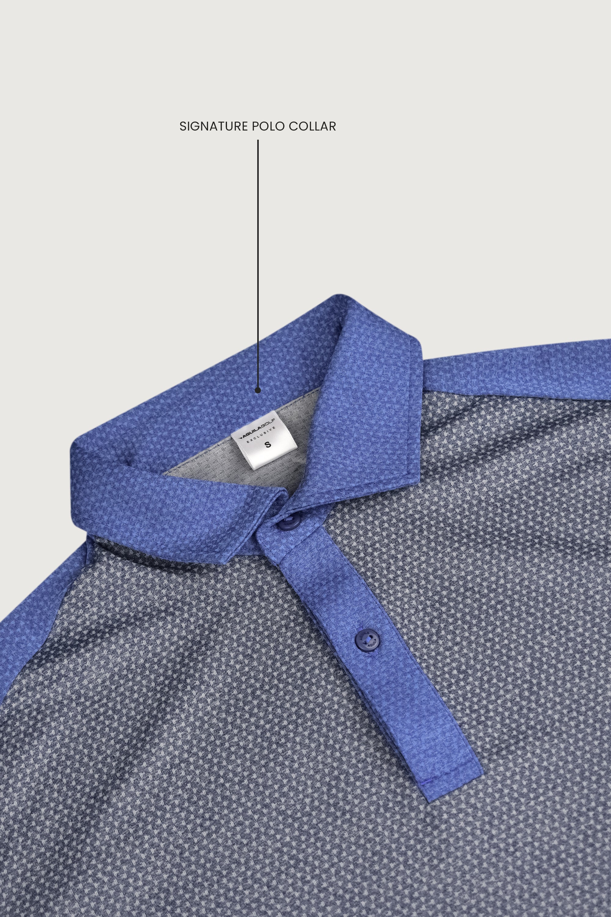 CUT AWAY MEN GOLF POLO GREYBLUE