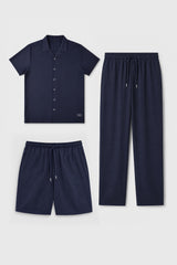 MEN CO-ORD SET PACK OF 3 - NAVY