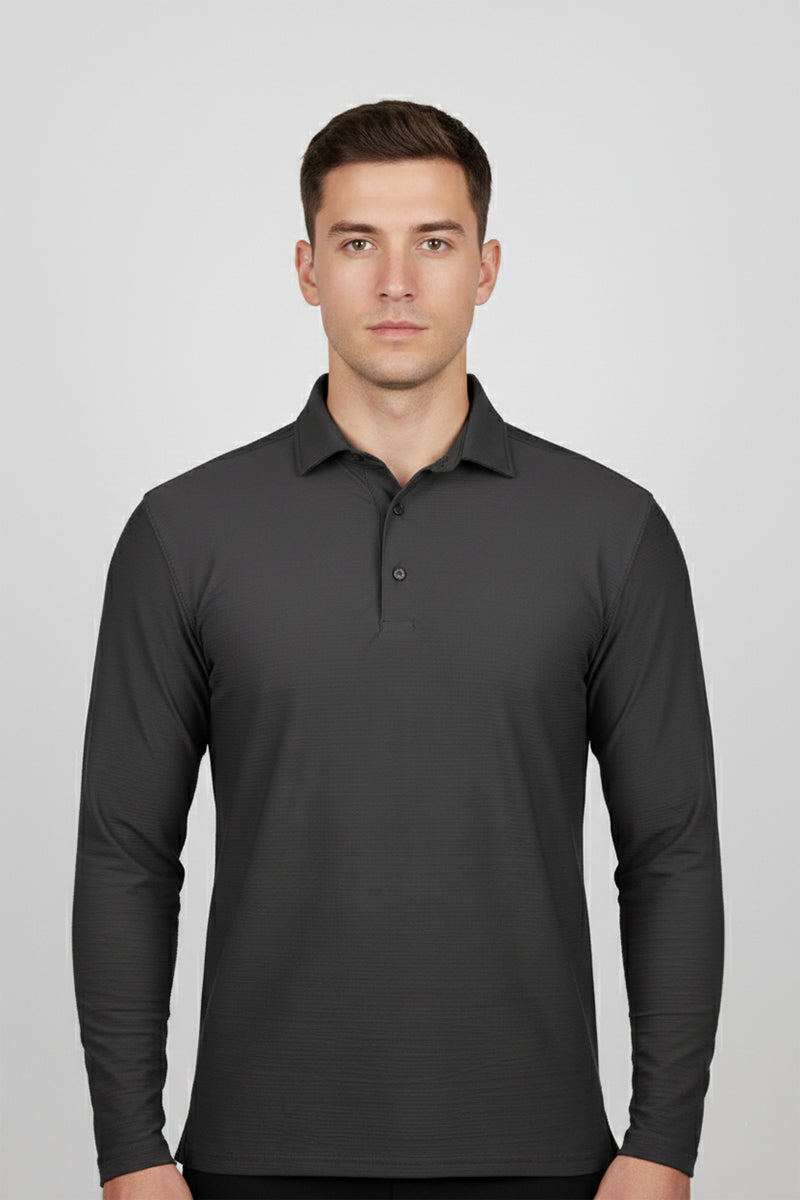 BARI LS GOLF POLO DARK GREY