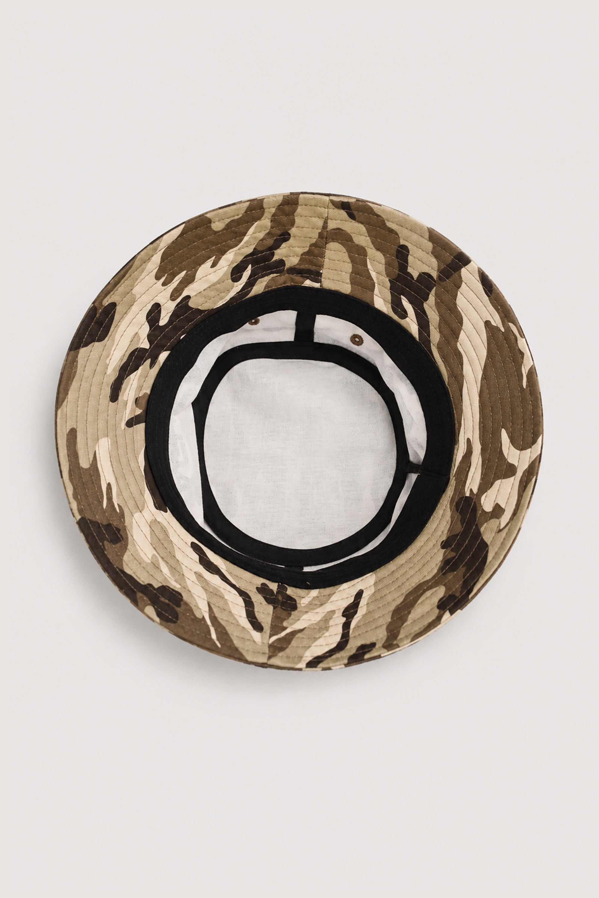 BUCKET CAP BEIGE BROWN CAMO