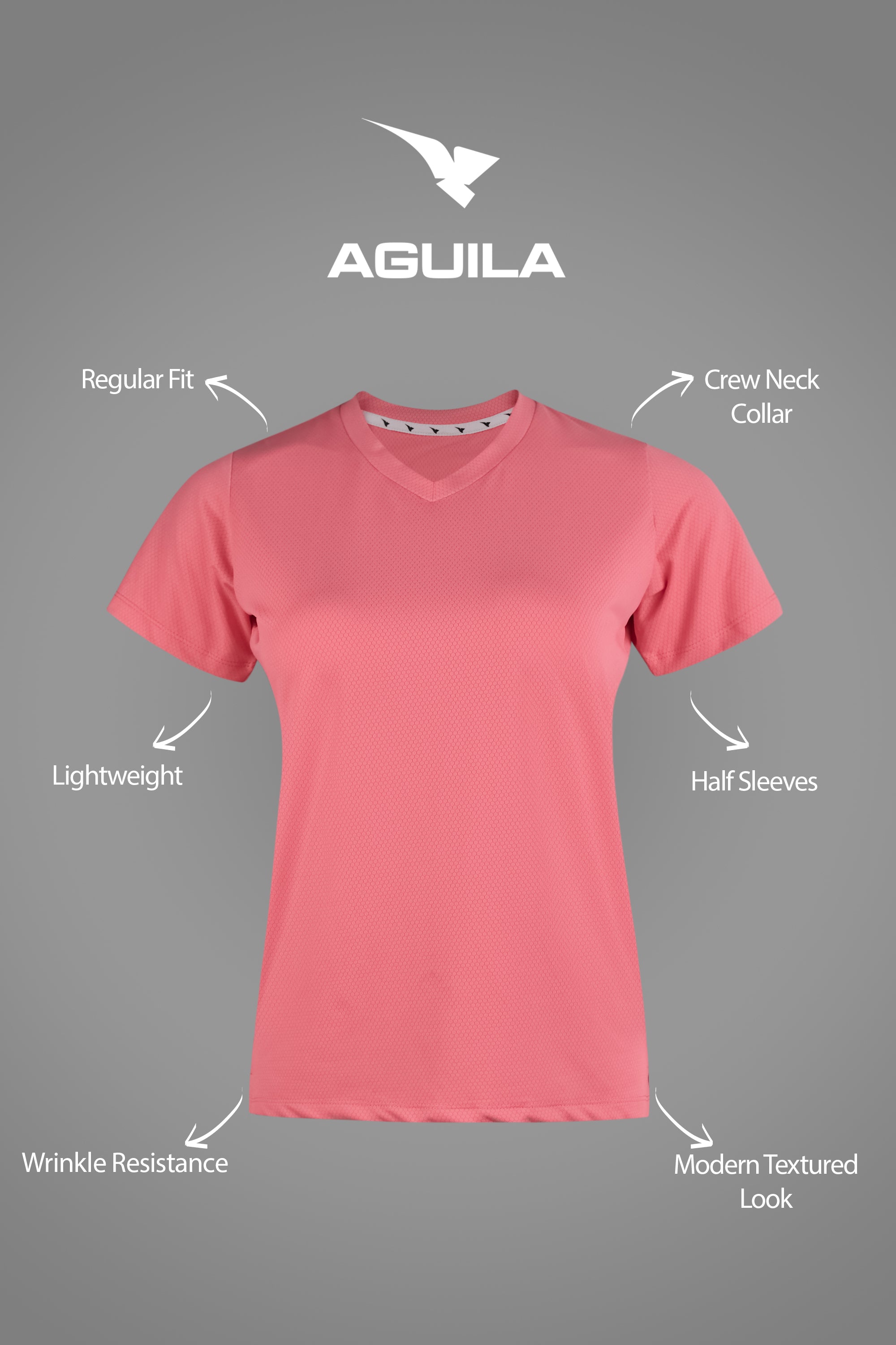 WOMEN BUZZFIT GYM T-SHIRT PINK