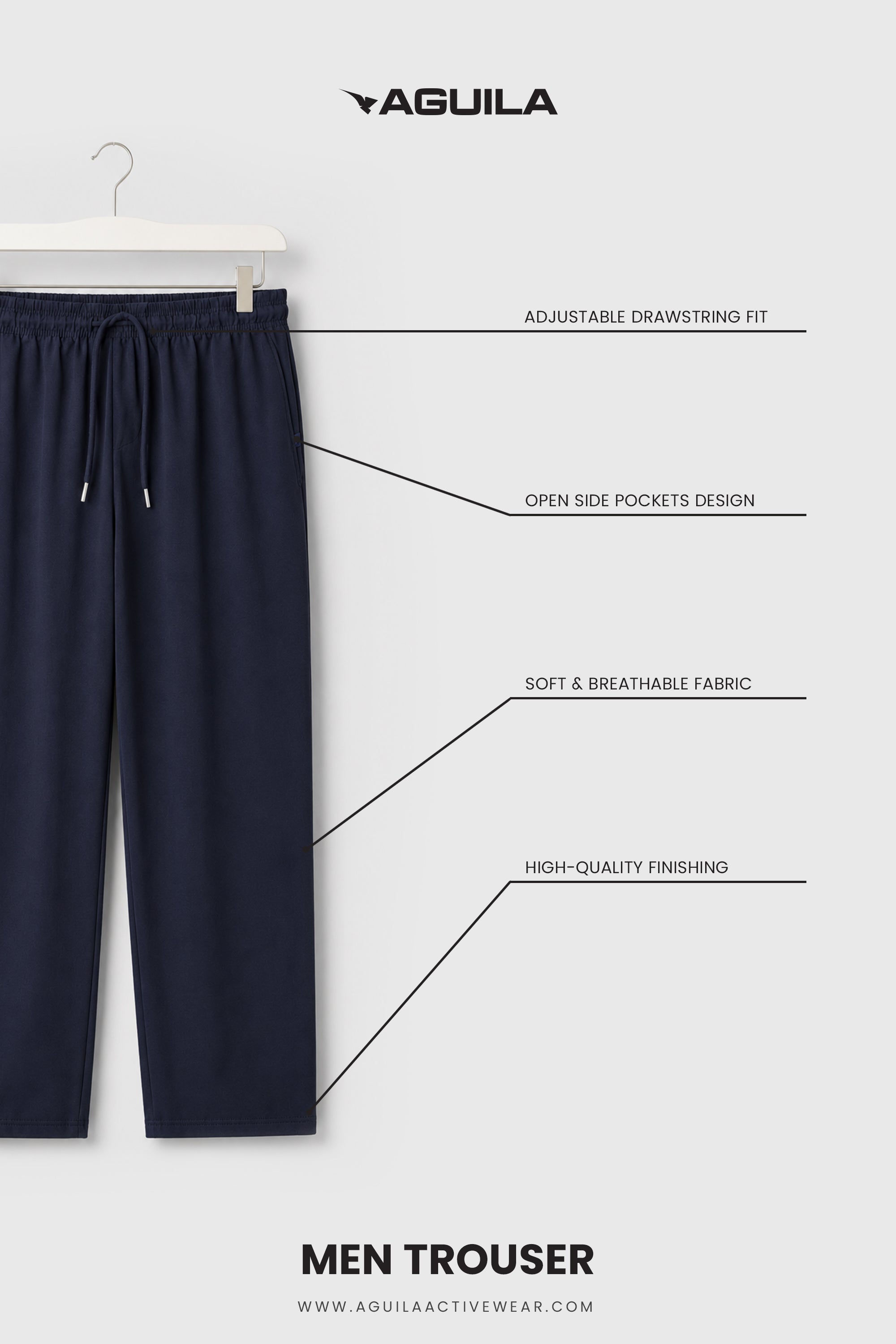 MEN CO-ORD SET PACK OF 3 - NAVY