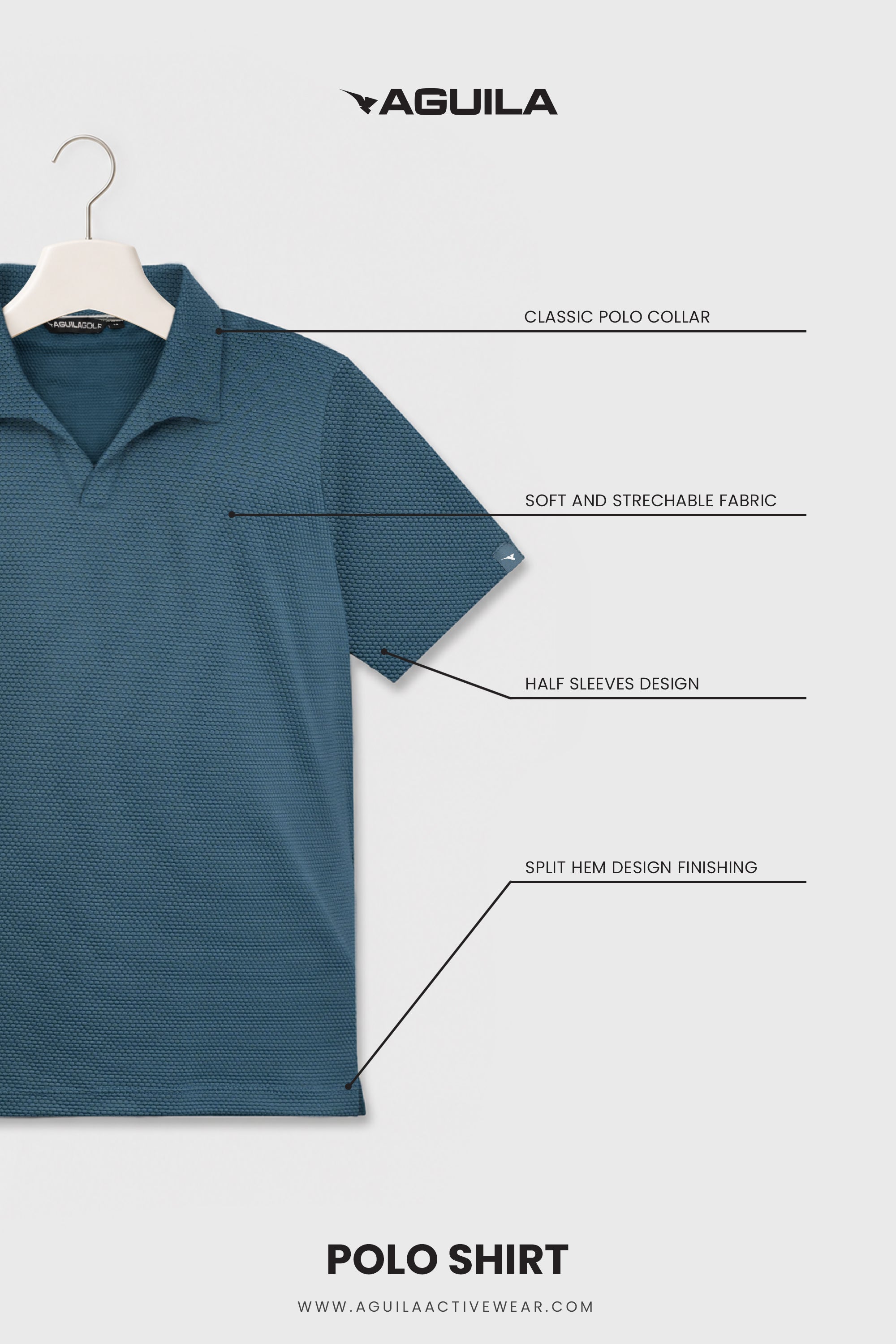 CLASSIC V GOLF POLO TEAL
