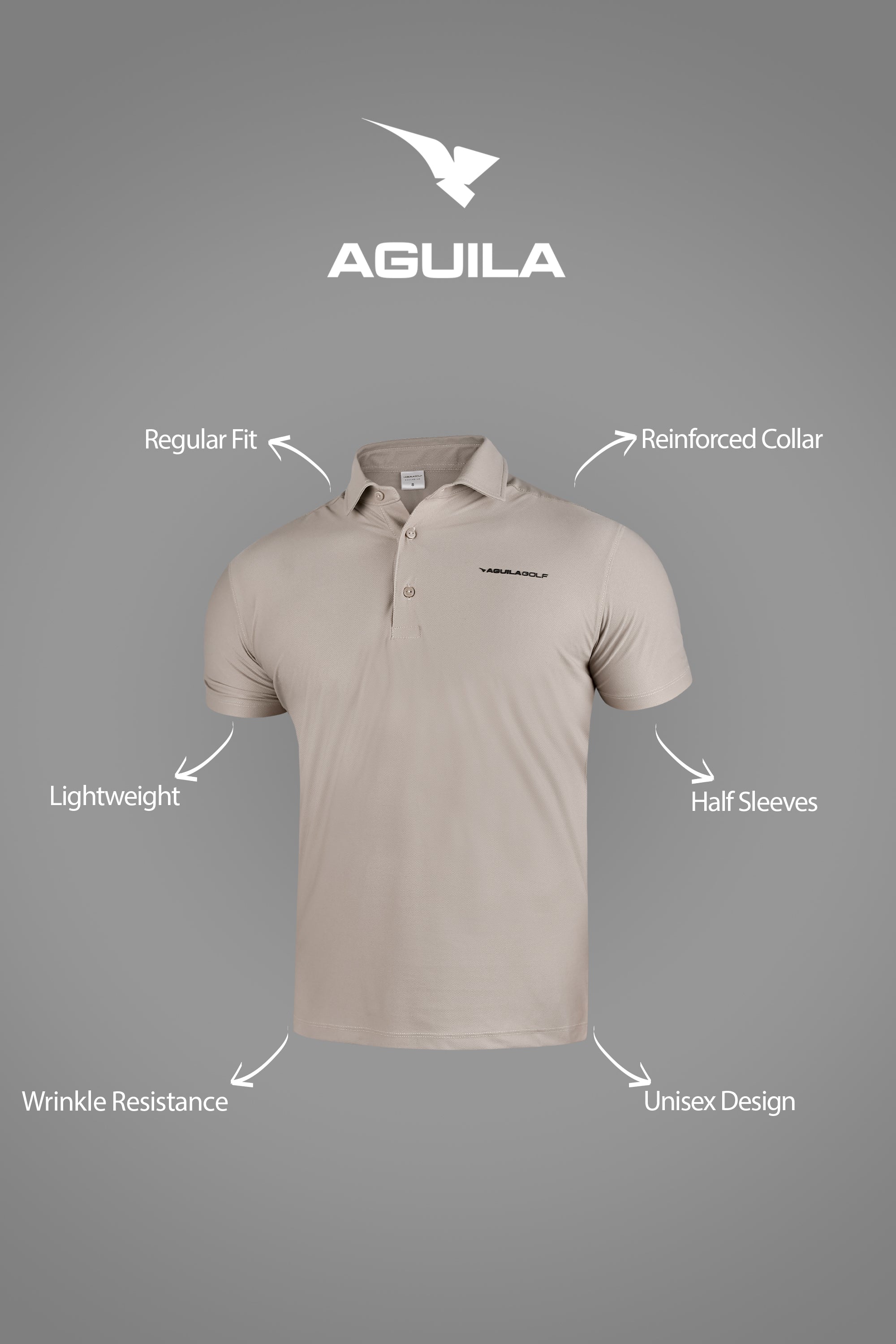 BARI MEN GOLF POLO WARM GREY