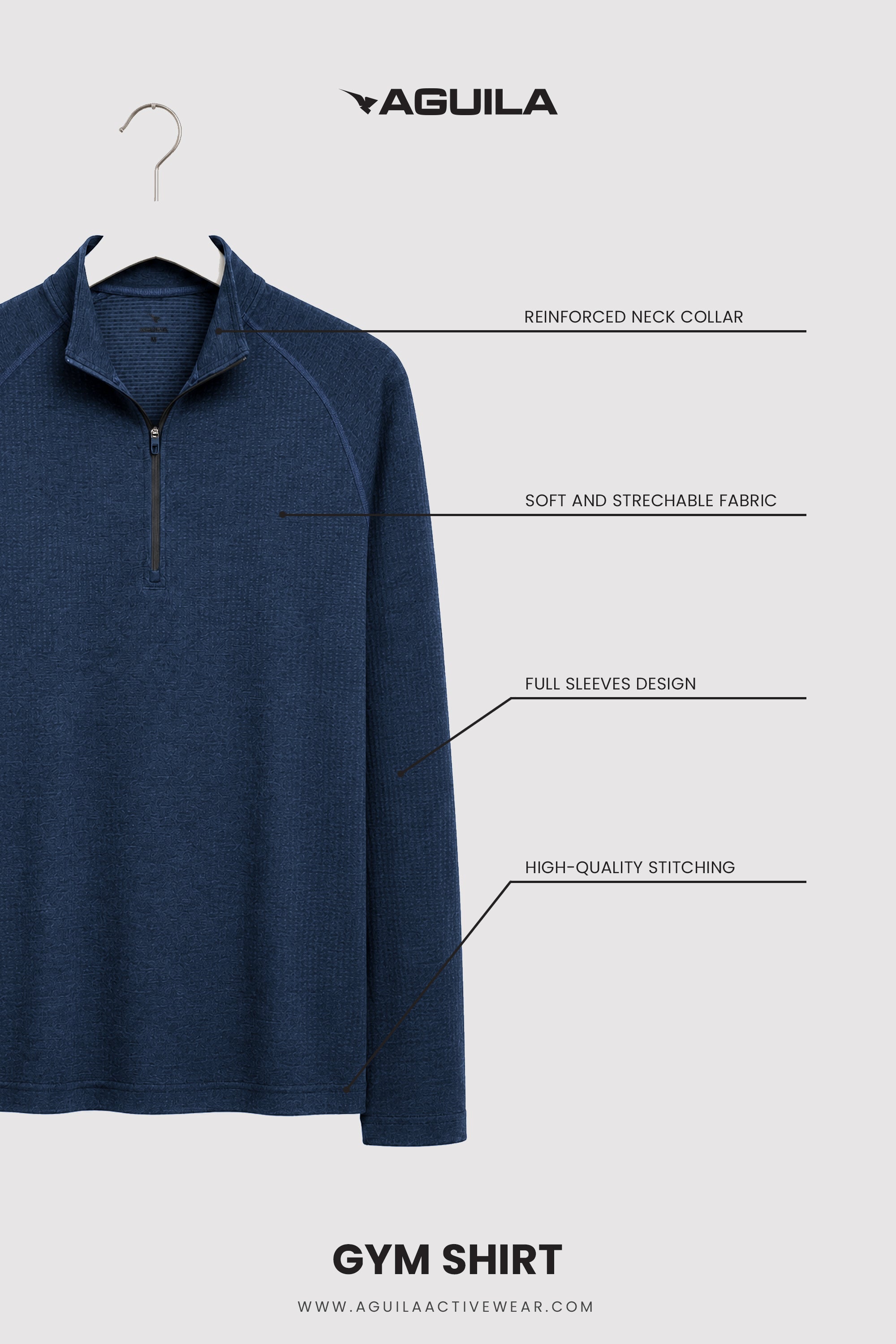 Stride Tech Performance Quarter-Zip Midlayer Navy