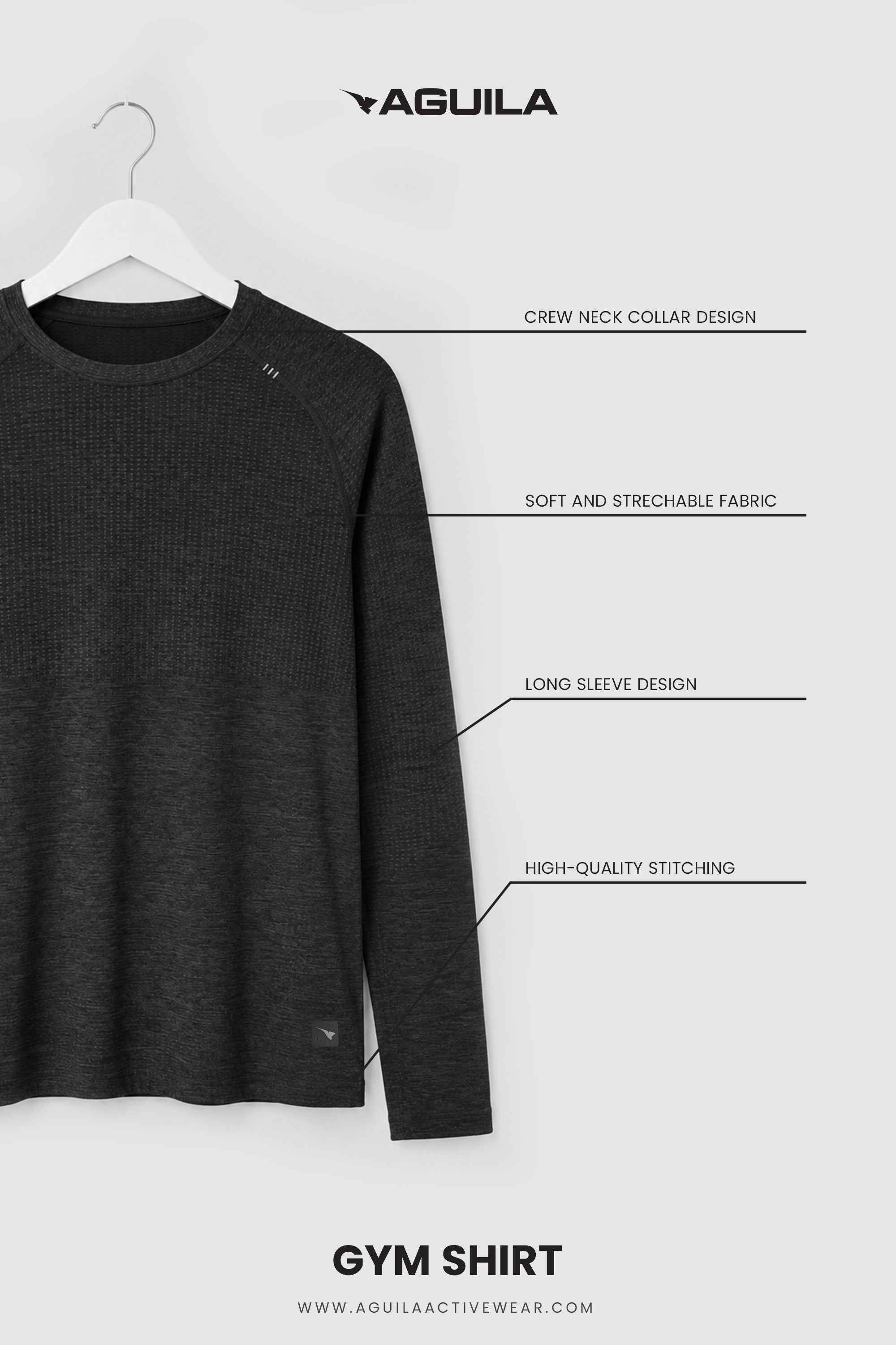 Hyper-Breathable Performance Long Sleeve Shirt Black