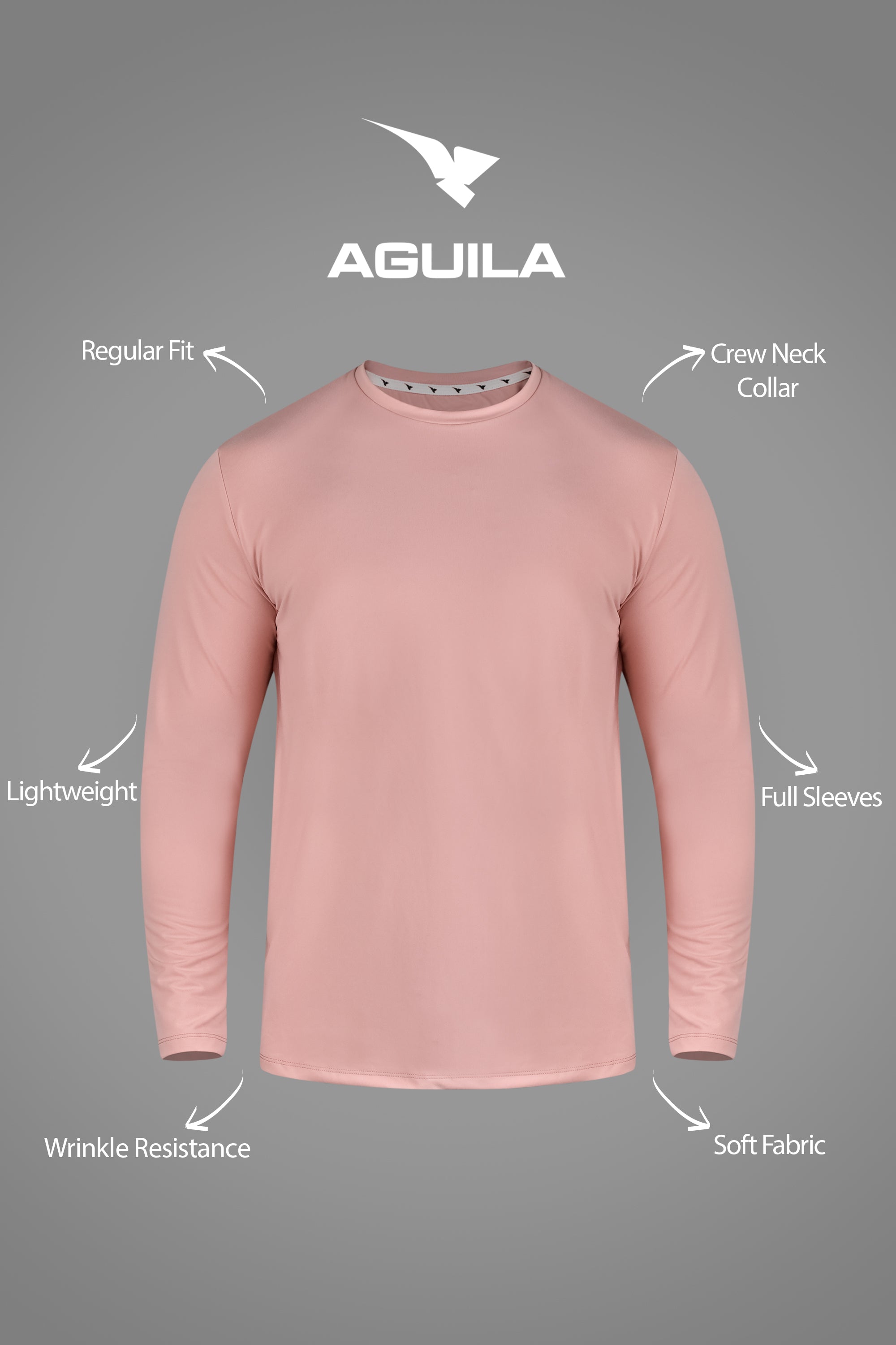 MEN LONGSLEEVE T-SHIRT DUSTY ROSE