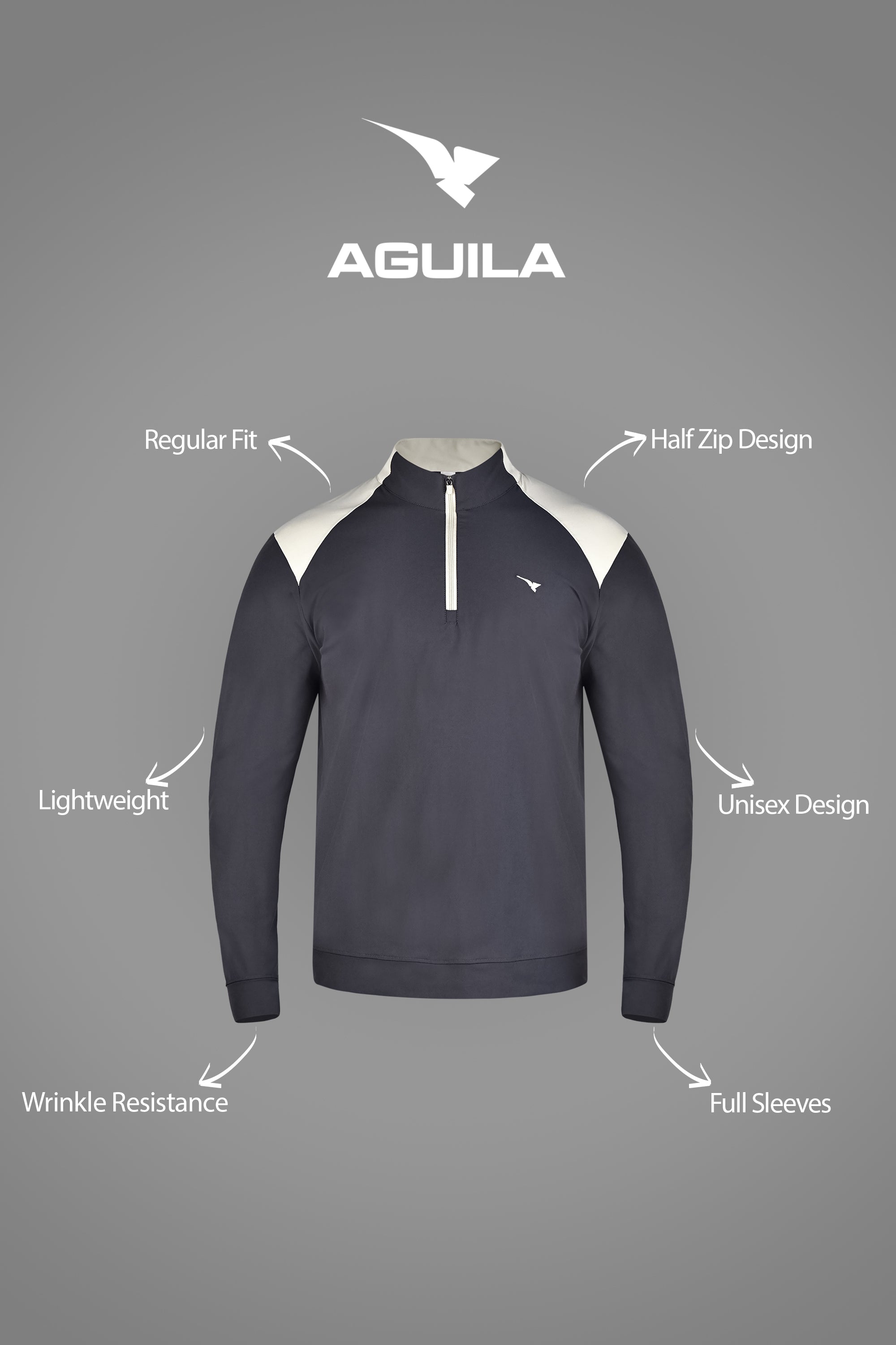 AD SWING MIDLAYER CHARCOAL/  BEIGE