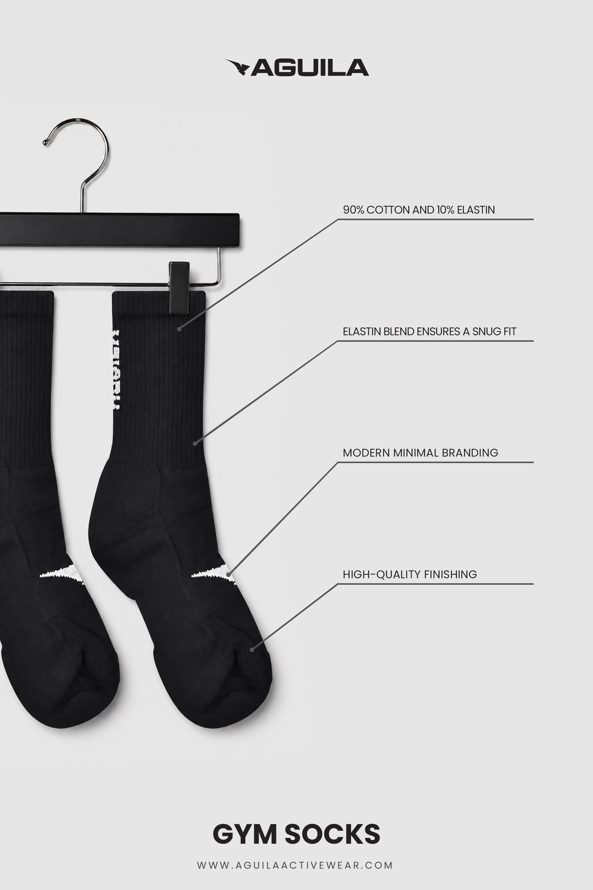AGUILA LONG SOCKS BLACK