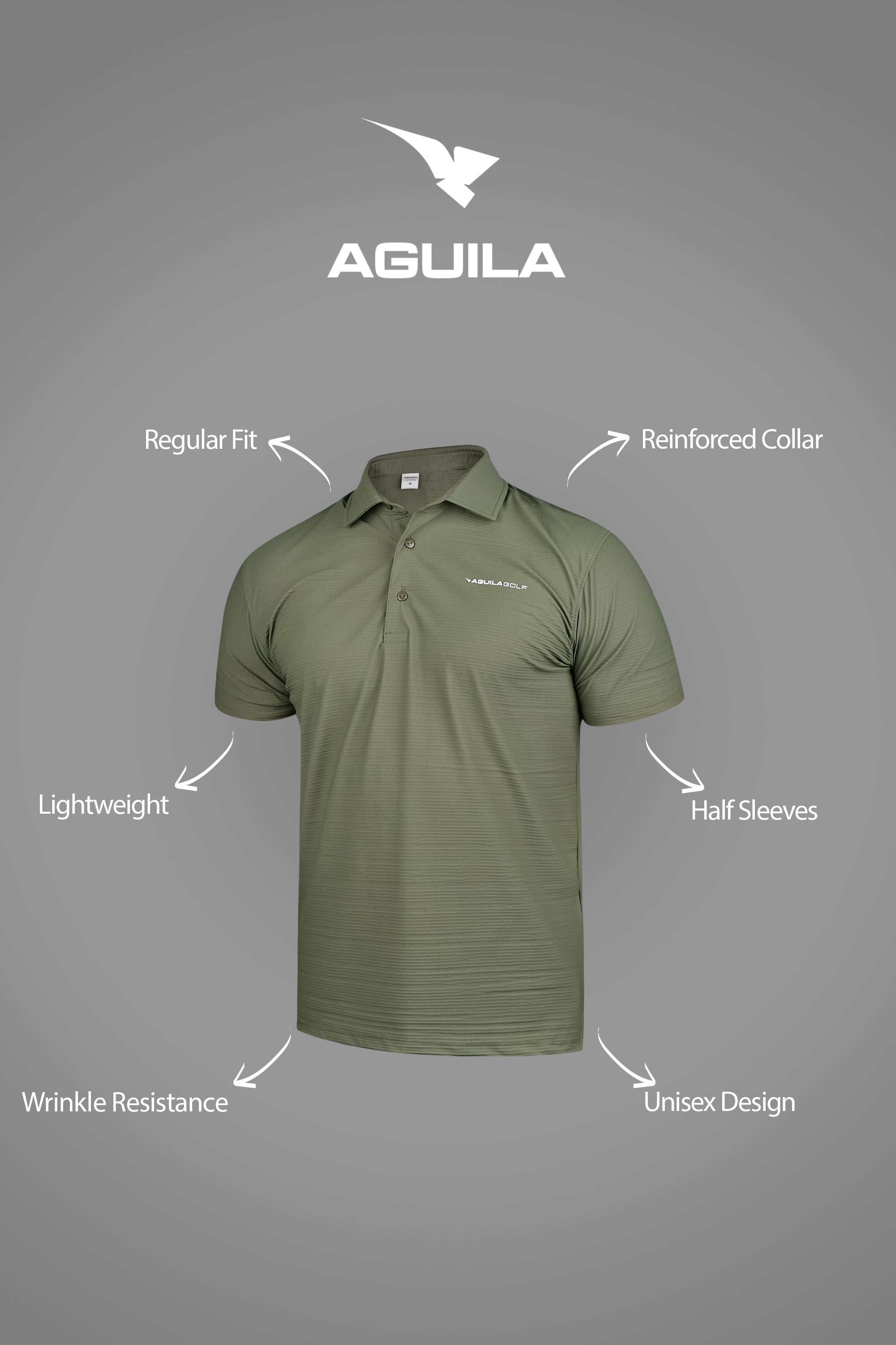 BARI GOLF POLO OLIVE GREEN