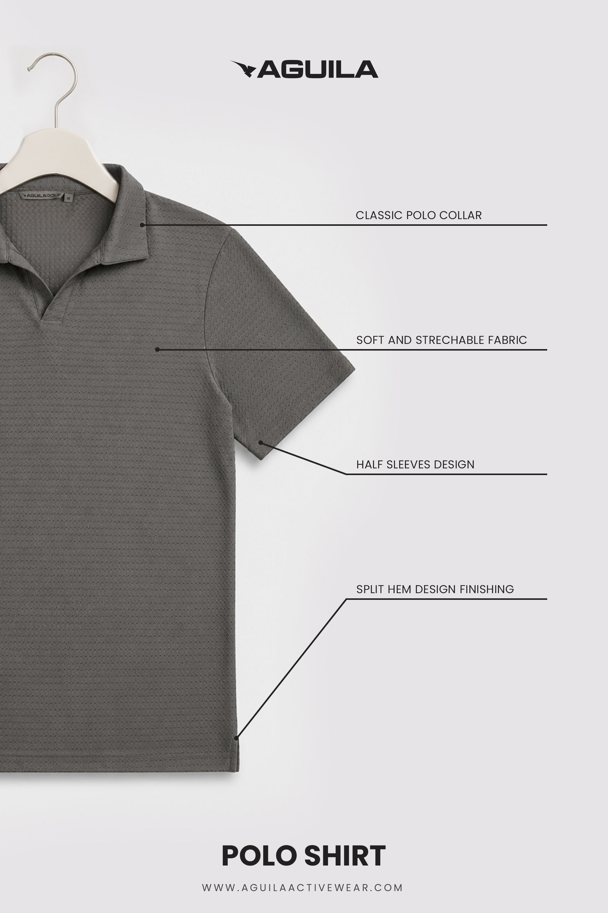 CLASSIC V GOLF POLO GREY