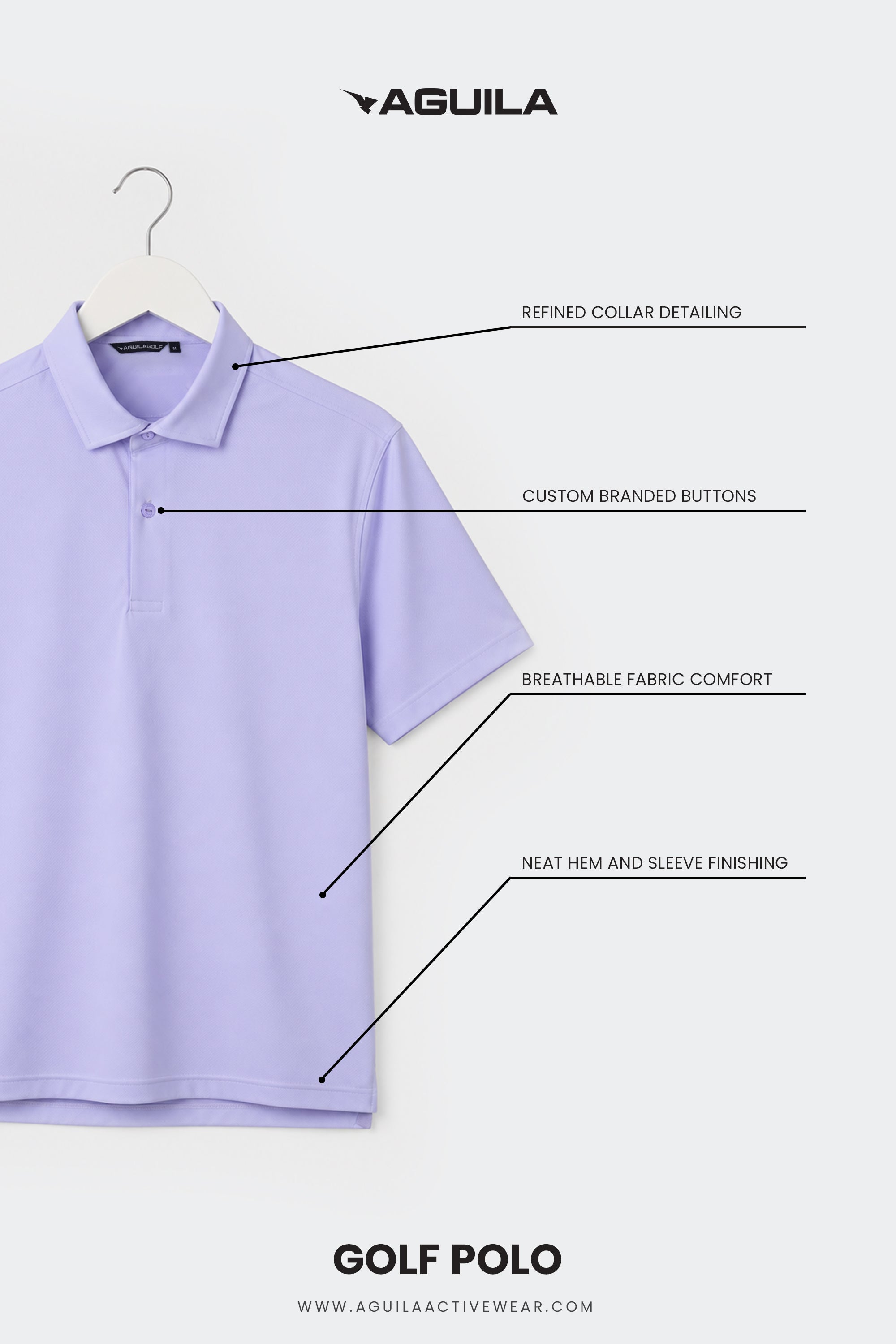 AREEZO MEN GOLF POLO Pale Blue