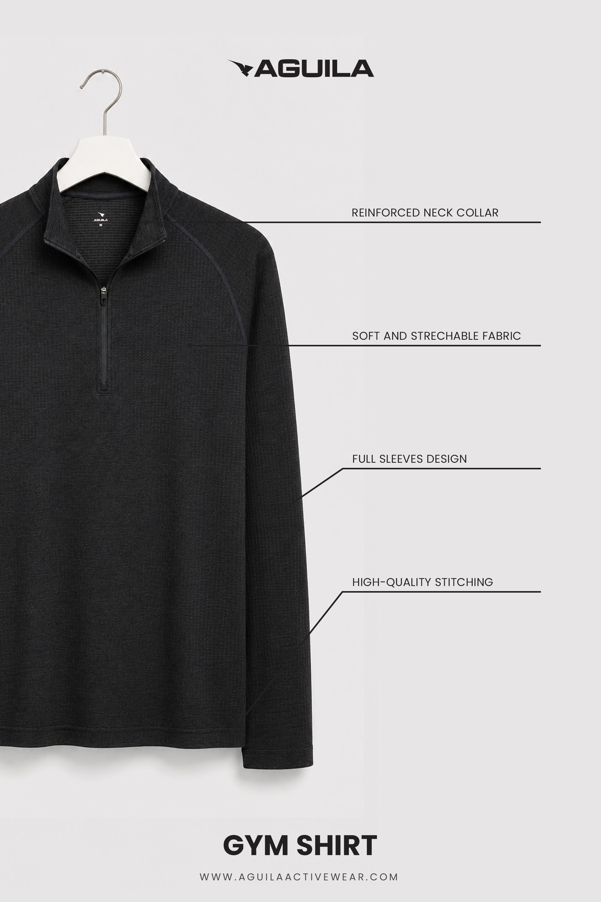 Stride Tech Performance Quarter-Zip Midlayer Black