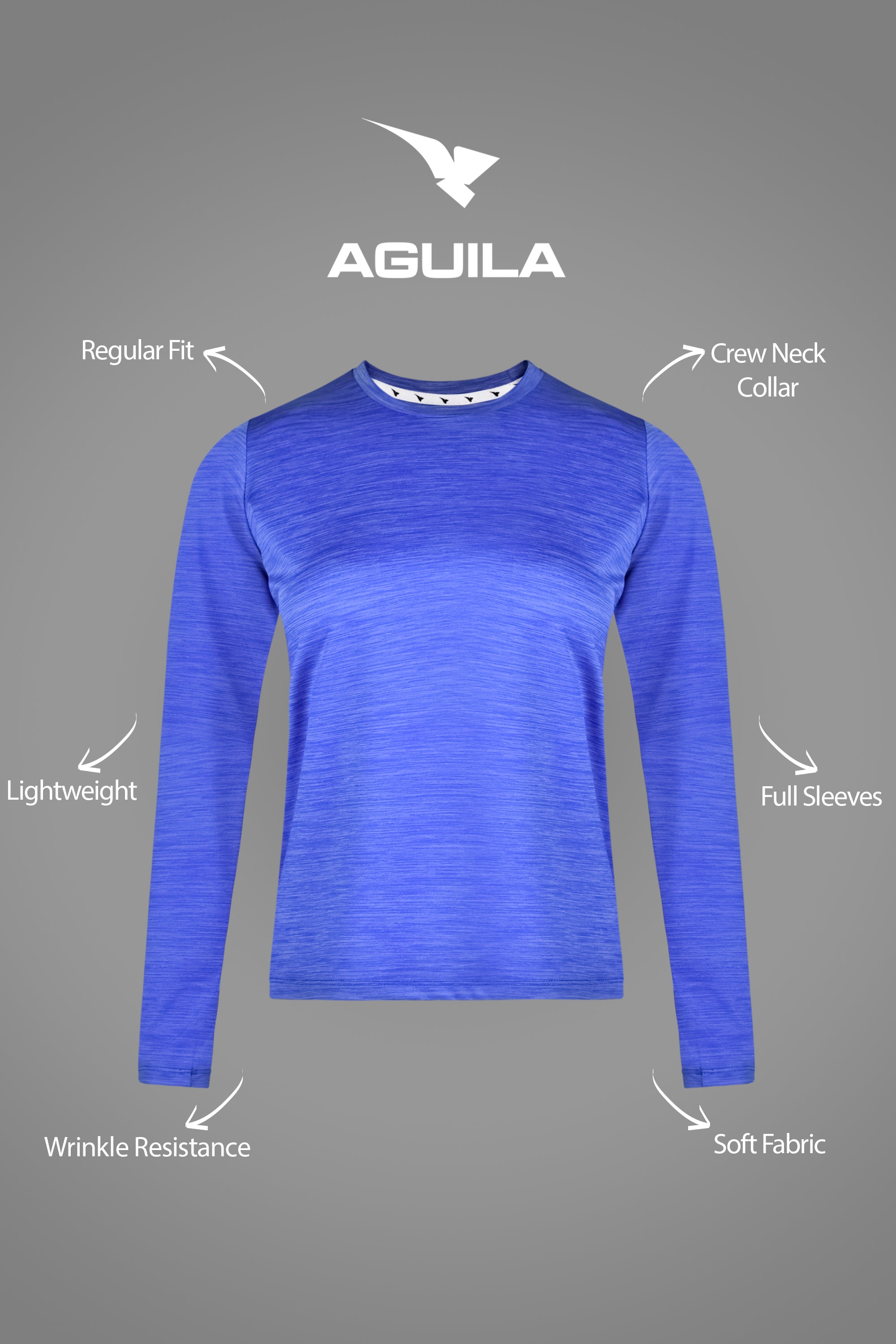 WOMEN LONGSLEEVE SHIRT ROYAL BLUE