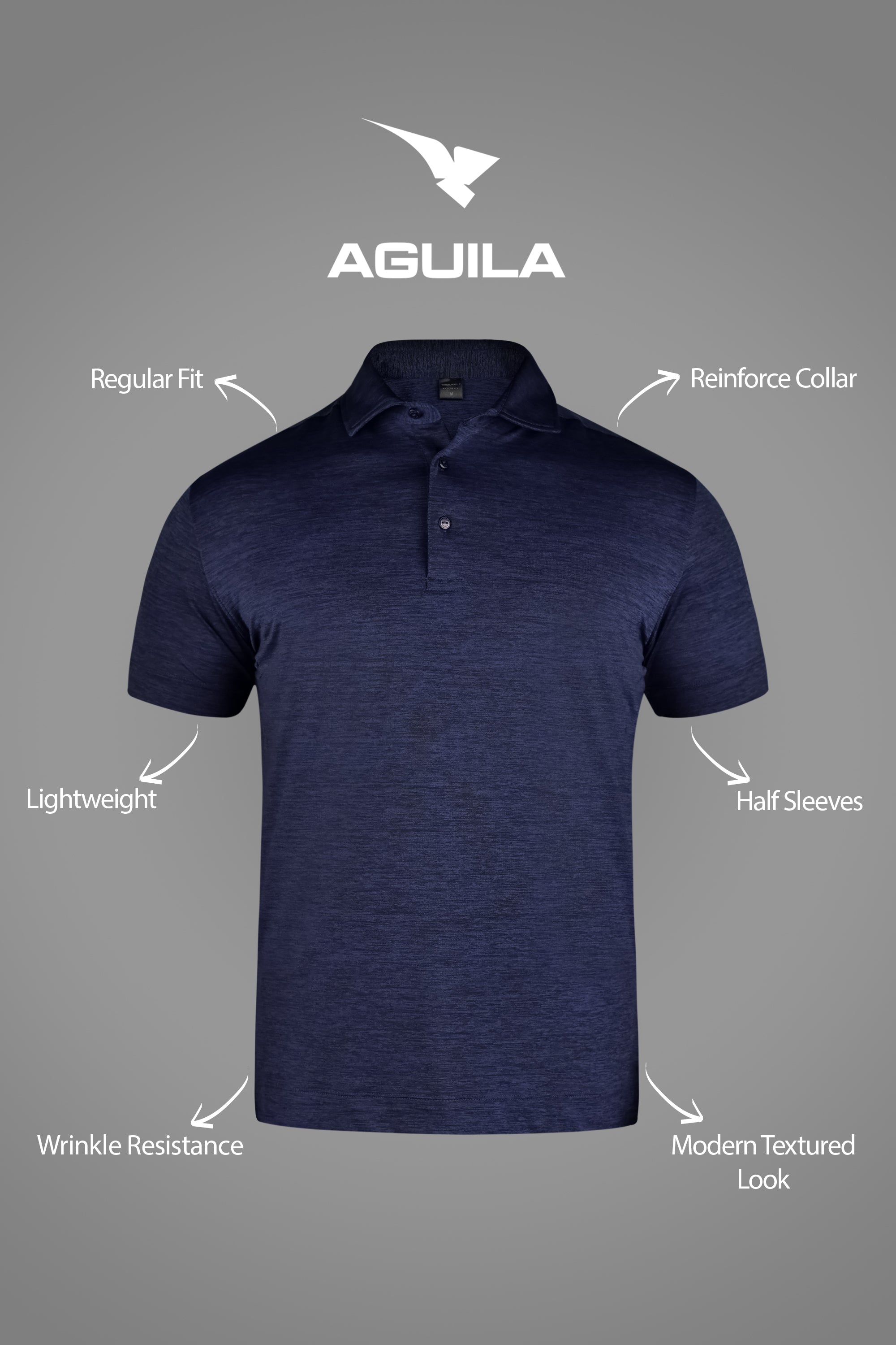 CATIONIC MEN GOLF POLO NAVY BLUE