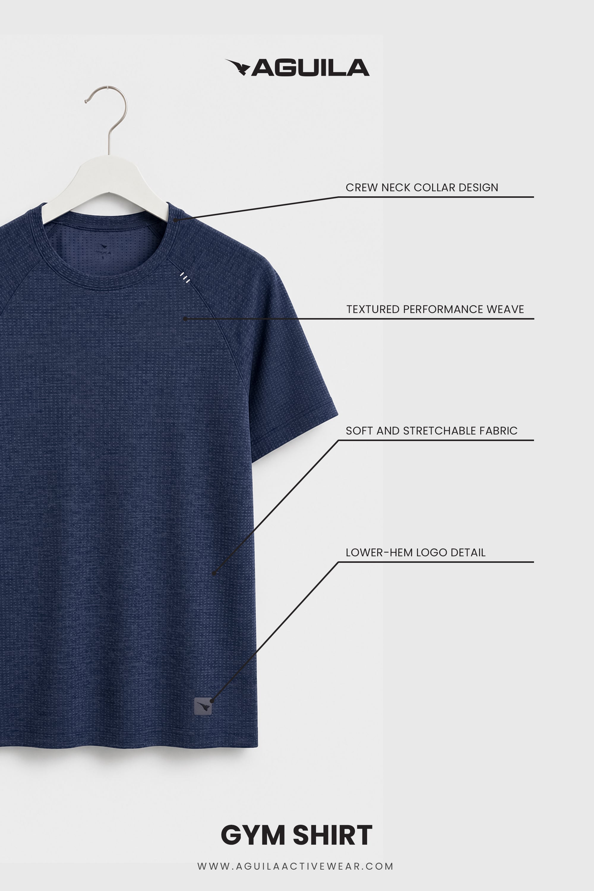 Aguila Tech Athletic Shirt Navy