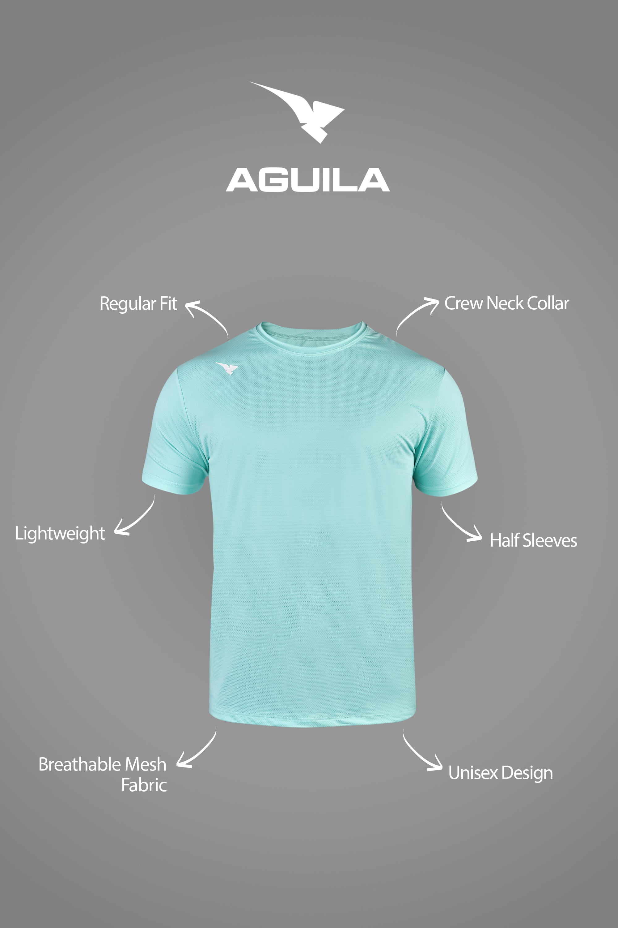 IRON LIFT T SHIRT WATER BLUE