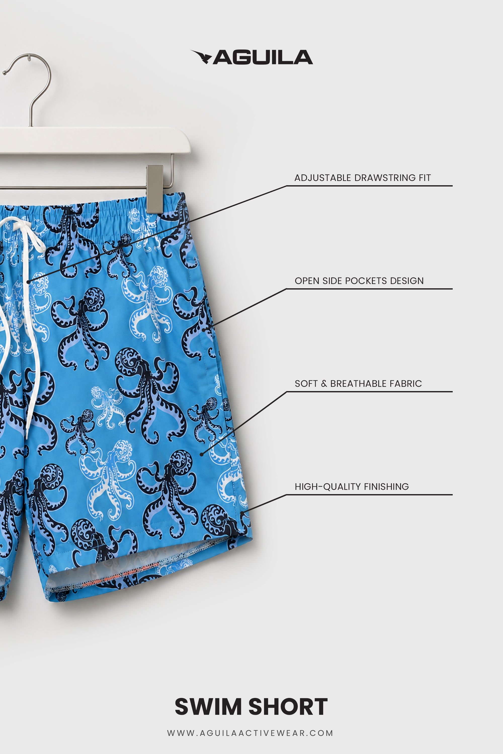 AQUAFLEX SWIMMING SHORTS SKY