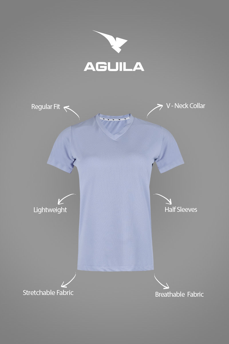 WOMEN BUZZFIT GYM T-SHIRT LIGHT GREY