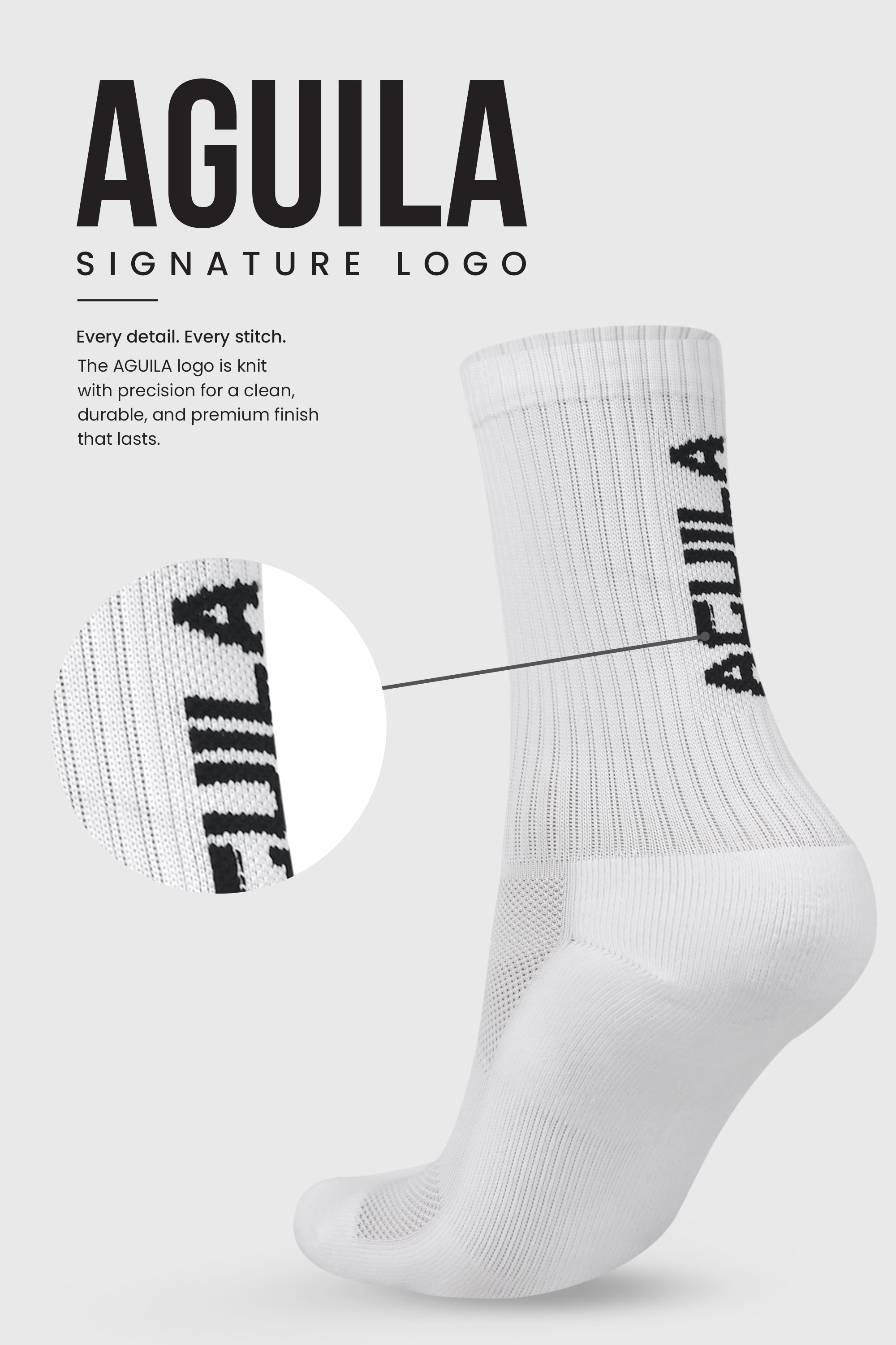 AGUILA LONG SOCKS WHITE
