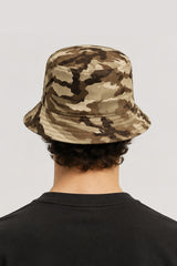 BUCKET CAP BEIGE BROWN CAMO