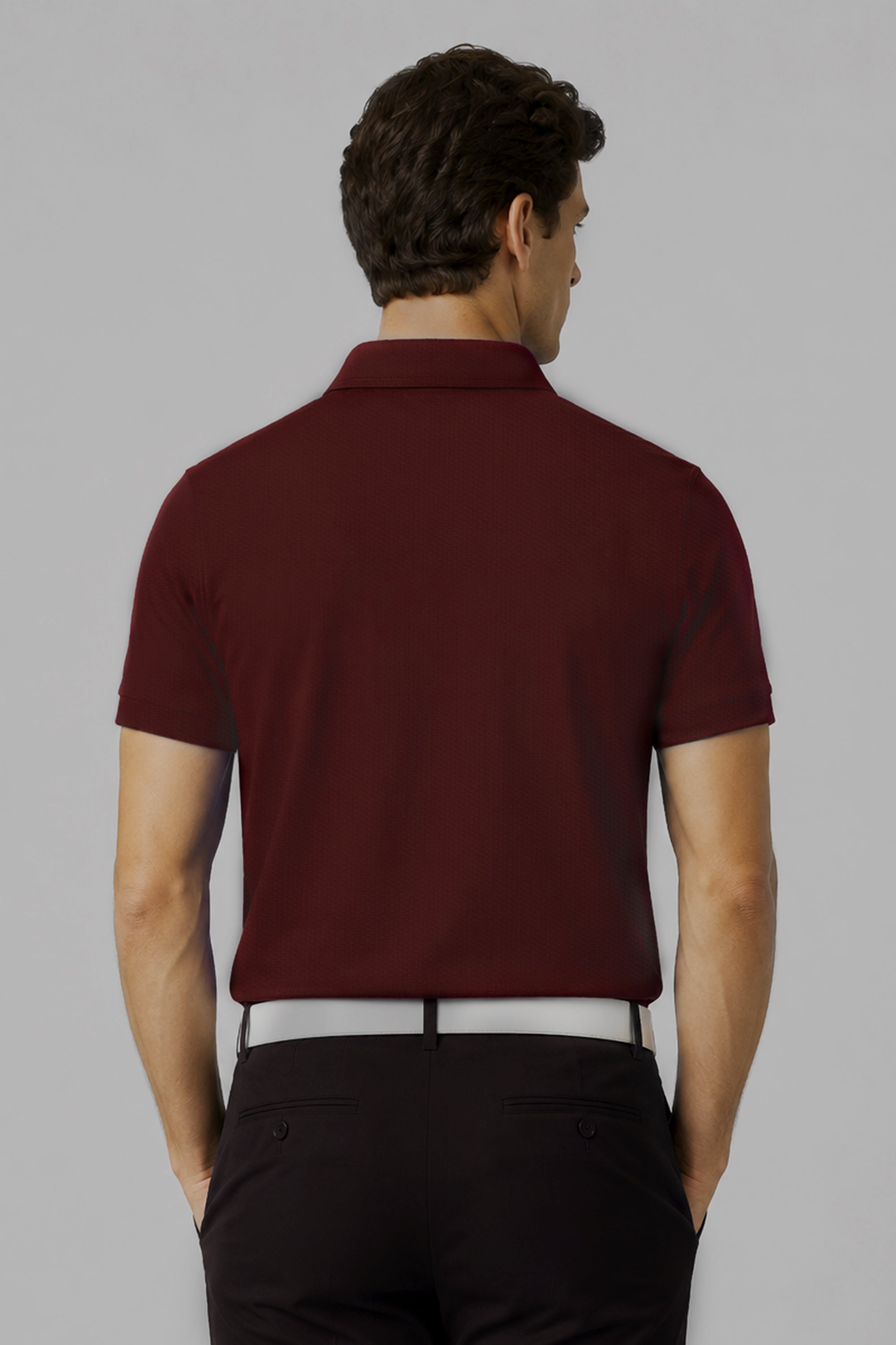 AREZZO GOLF POLO Maroon(JACQUARD)