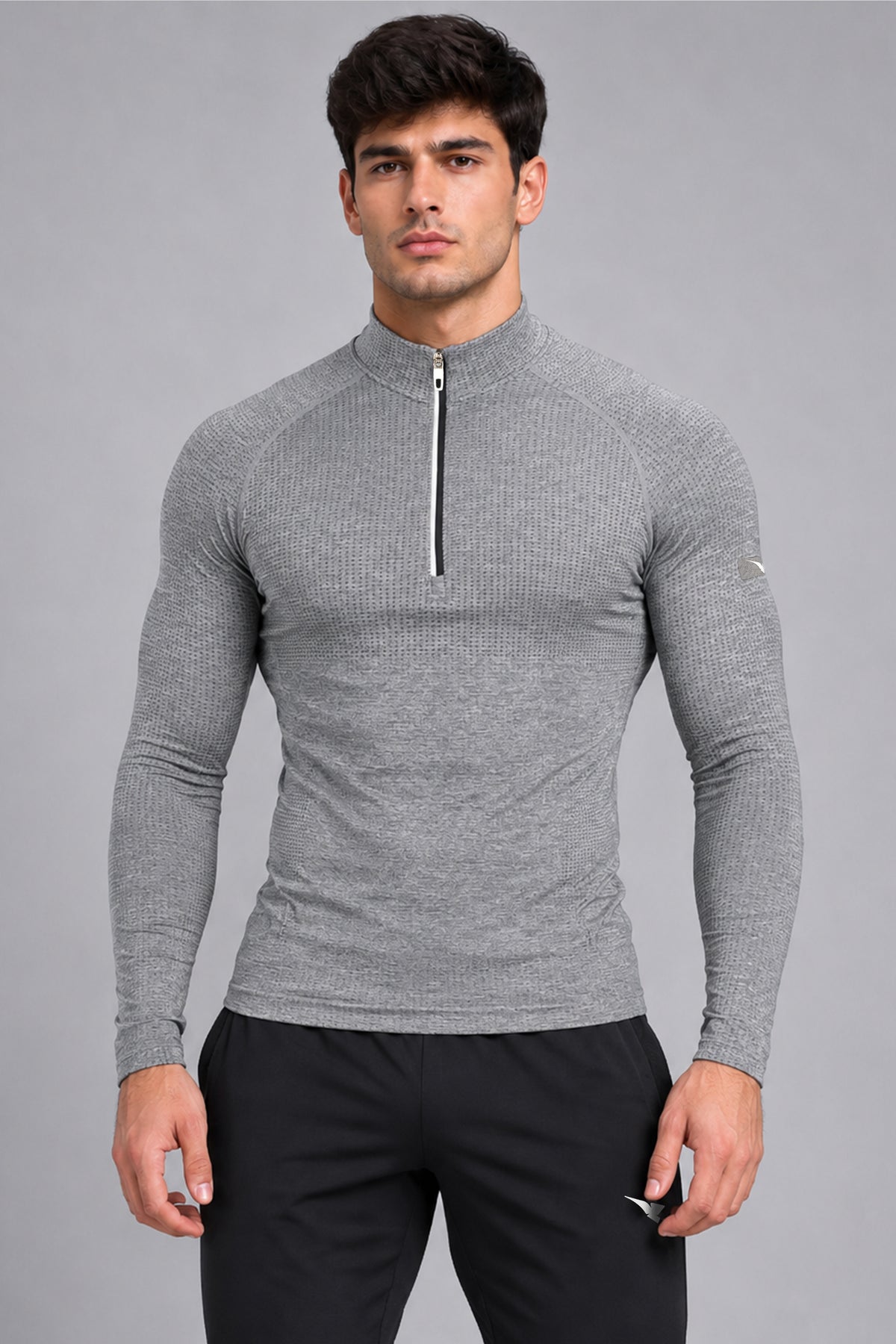 Stride Tech Performance Quarter-Zip Midlayer Grey