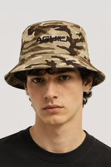 BUCKET CAP BEIGE BROWN CAMO
