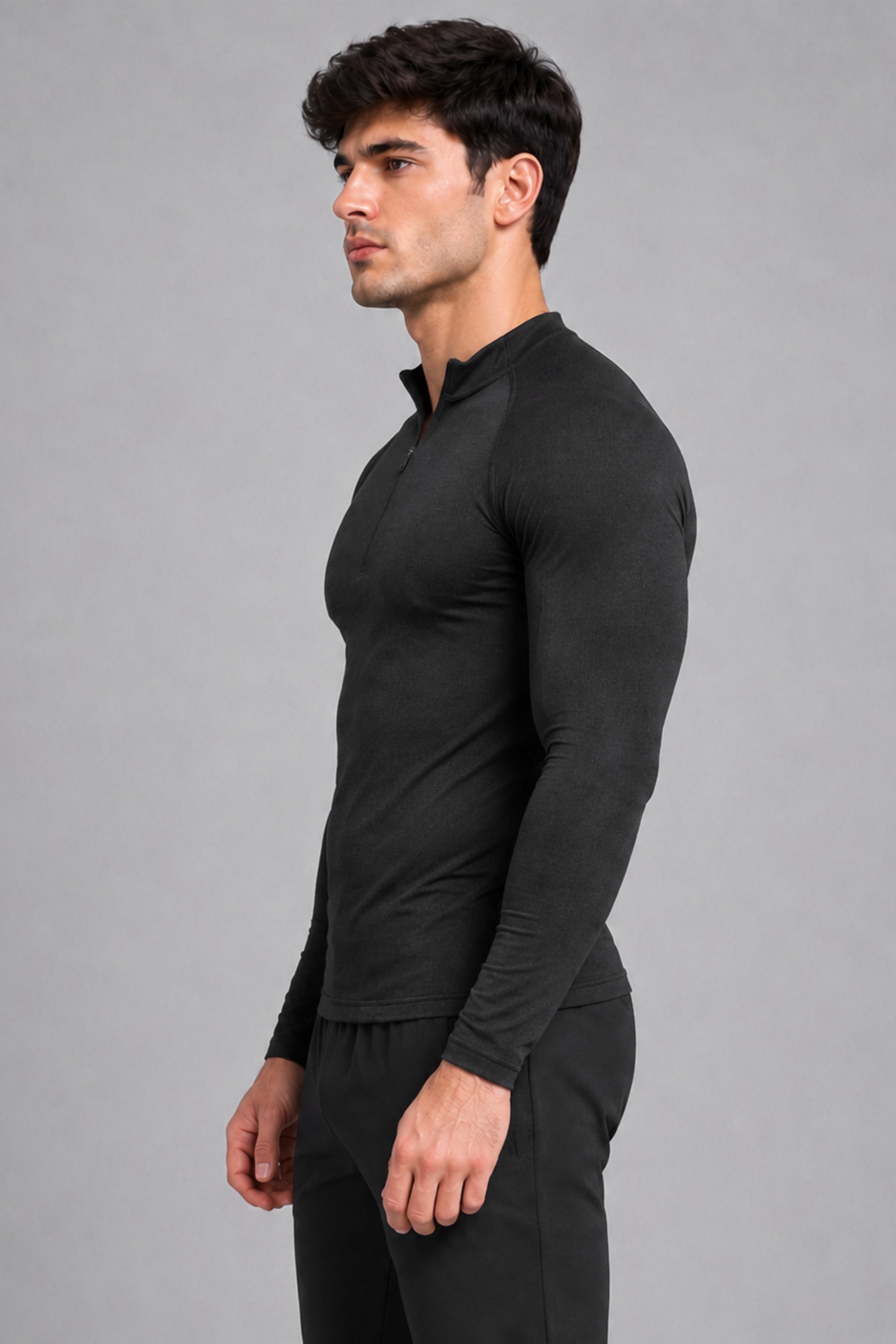 Stride Tech Performance Quarter-Zip Midlayer Black
