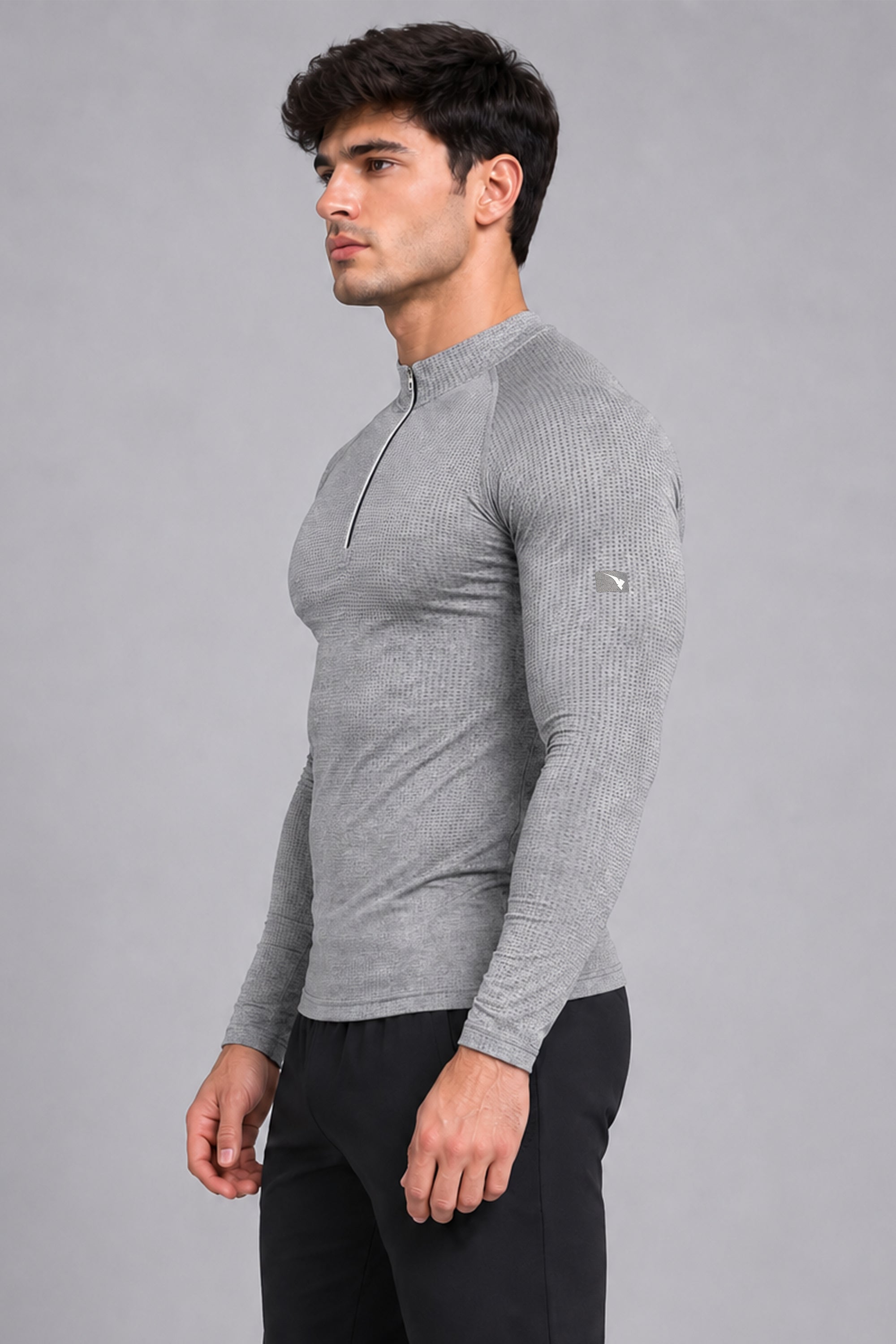 Stride Tech Performance Quarter-Zip Midlayer Grey