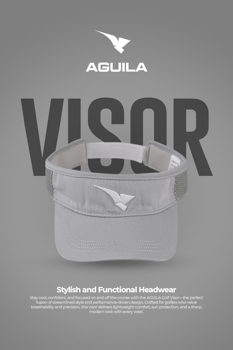 GOLF VISOR CAP SILVER GREY