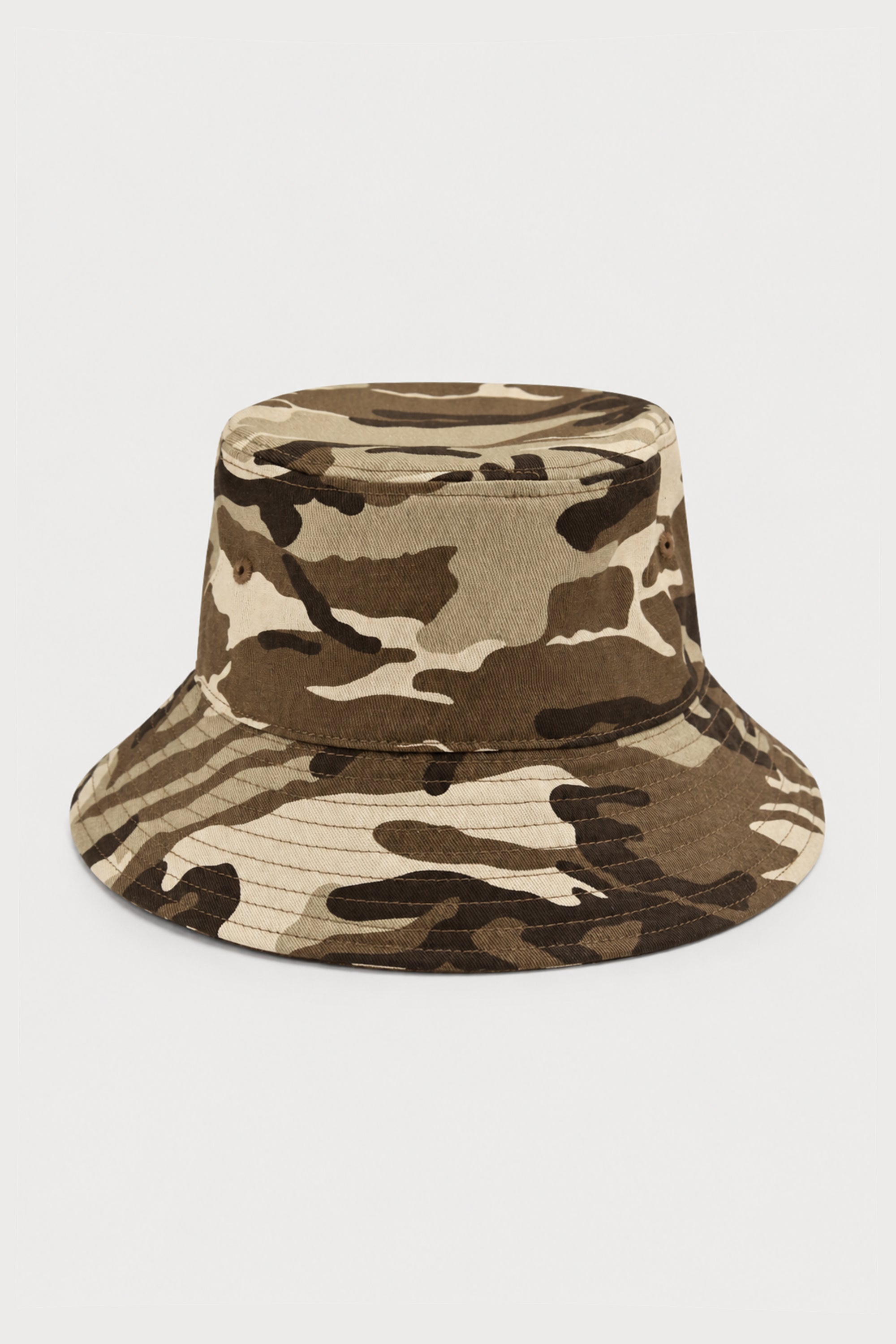 BUCKET CAP BEIGE BROWN CAMO