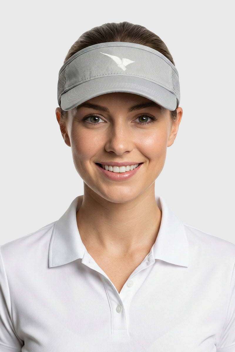 GOLF VISOR CAP SILVER GREY