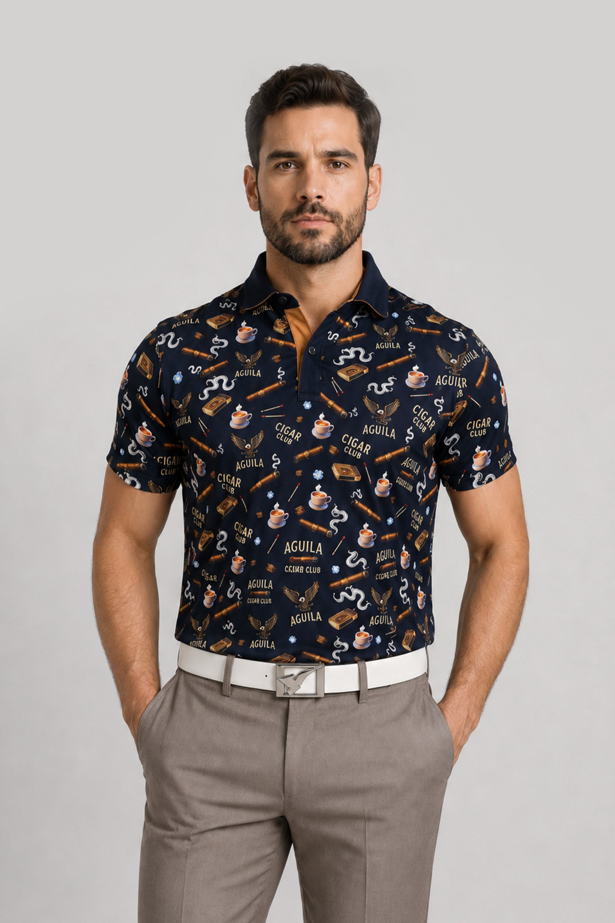 CIGAR MEN GOLF POLO NAVY