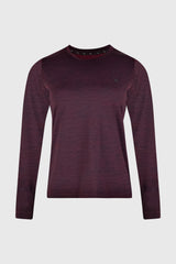WOMEN GYM LONGSLEEVE SHIRT BURGUNDY