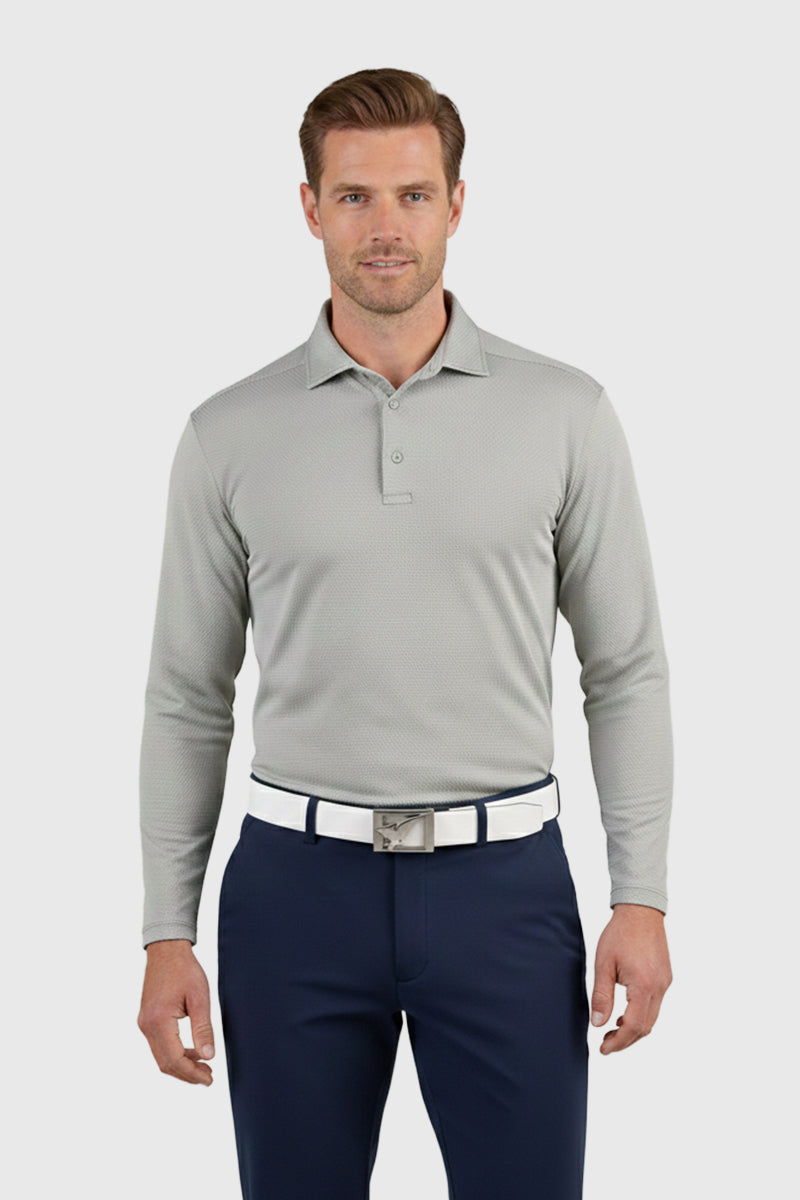 Midnight Men LS Golf Polo ASH GREY