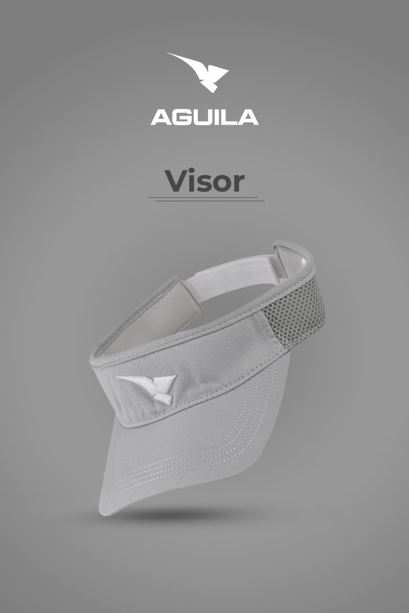GOLF VISOR CAP SILVER GREY