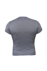 Power Femme Grey Ladies V-Neck TShirt Grey Melange