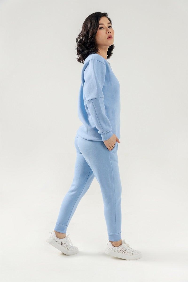 Sky Blue Sweat Shirt / Pant - aguilaactivewear
