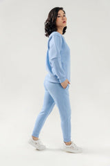 Sky Blue Sweat Shirt / Pant - aguilaactivewear